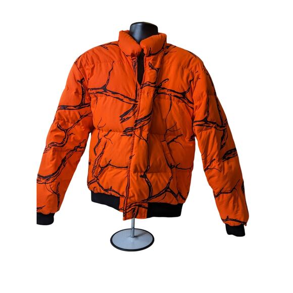 Gamehide Reversible Hunting Jacket Mens Large Brown Blaze Orange Camo Puffer - Picture 9 of 16